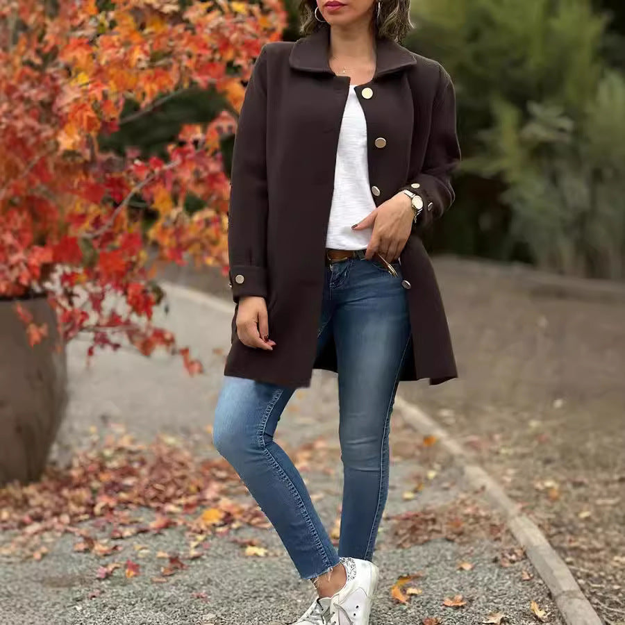 Corina™ | Classic Button-Down Oversized Coat