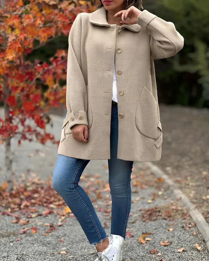 Corina™ | Classic Button-Down Oversized Coat